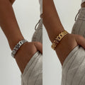Wholesale braided open bangle bracelet - fashionable, minimalist, irregular round alloy bracelet for women - perfect for us & european cross-border e-commerce