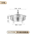 Multifunctional 304 stainless steel steamer rack rice washing sieve dense hole drain basket vegetable washing basket electric rice cooker water-proof steaming grid
