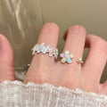 Dopamine flower ring - unique design, high-end feel, adjustable open ring, perfect for students, decorative accessory