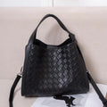 2024 spring/summer new women's bag: premium cowhide leather casual fashion shoulder & crossbody bag - genuine leather embossed basket bag