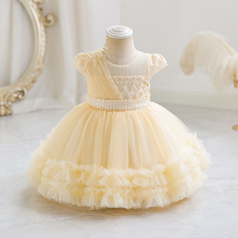 Fashionin stocknew arrival baby girl tutu gauze cake princess dress first birthday evening dress dressgirl dress