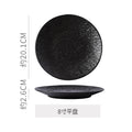 8inch shallow plate-black