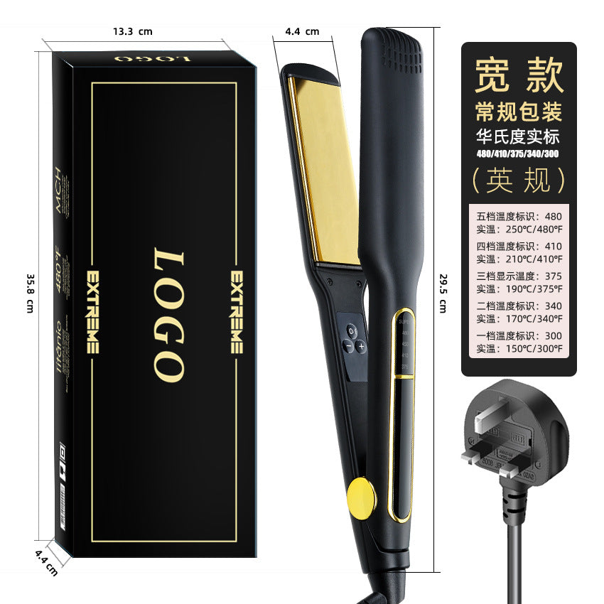 Cross-border professional hair straightener high temperature hair straightener splint curling iron dual-purpose straight plate clip hair straightener