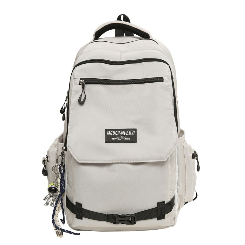 New spring and summer trend schoolbag junior high school backpack large capacity high school color matching outdoor travel computer bag