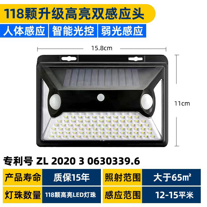 New solar garden lights - outdoor lighting for home, super bright motion sensor street lights, waterproof wall lamps for doorways