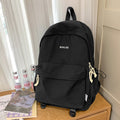 Printed color block backpack - women's college & high school style - harajuku fashion - 2025 new arrival - versatile travel backpack
