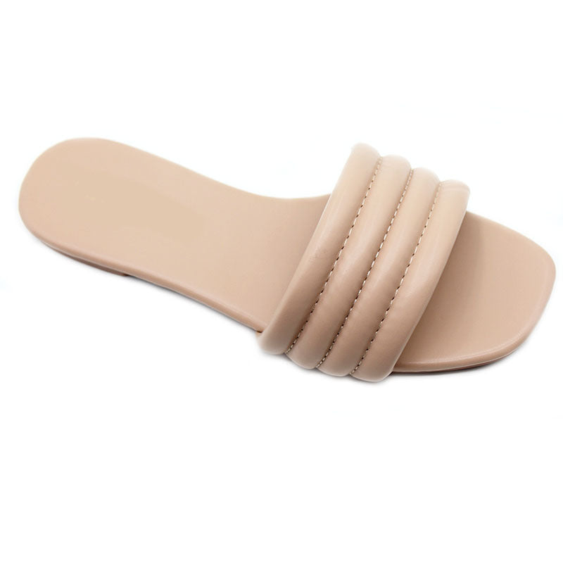 Yiwu stall direct sales large size summer beach women's slippers flat bottom non-slip handmade multi-color shoes Slippers