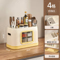 Seasoning box combination suitfor home knife holder kitchen supplies seasoning storage rack all-in-one multi-grid multifunctional storage box