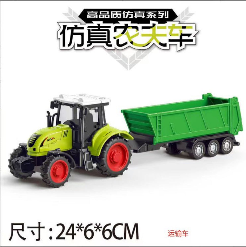 inertial simulation farmer truck tractor pastoral engineering vehicle wood transport vehicle model kids toys wholesale
