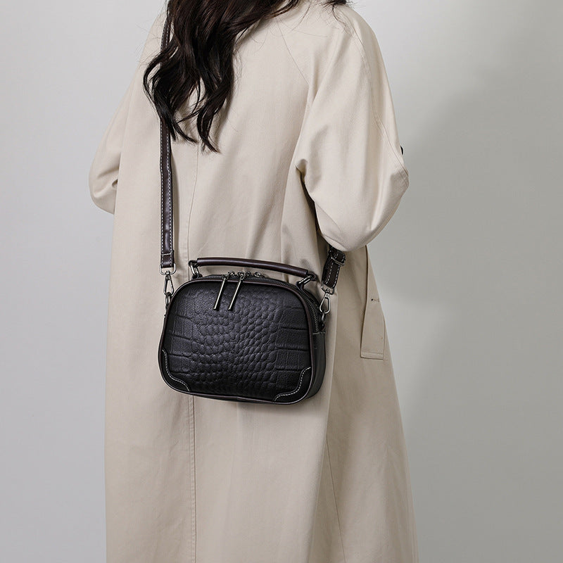 new arrival women's bag satchel bag crocodile pattern women's bag classy sense of fashionniche stylestylish shoulder crossbody bag