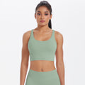 New women's seamless yoga tank top - criss-cross back, sports bra, fitness yoga wear, quick-dry, shock-absorbing sports bra