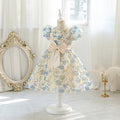 New arrival: girls' printed chiffon bowknot tutu dress - perfect for little misses! (cross-border e-commerce)
