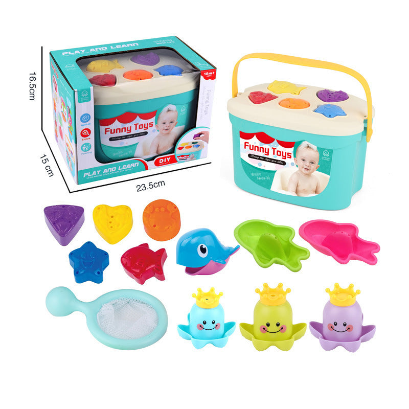 Cross-border  export stacking cup rainbow tower baby toy children's ring cup bath silicone stacking music