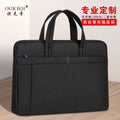 Large capacity tote document bag waterproof oxford cloth file folder printed office zipper conference bag laptop bag wholesale