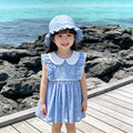 Girls' summer dresses  new style baby doll collar sleeveless princess dress chic little girl summer dress