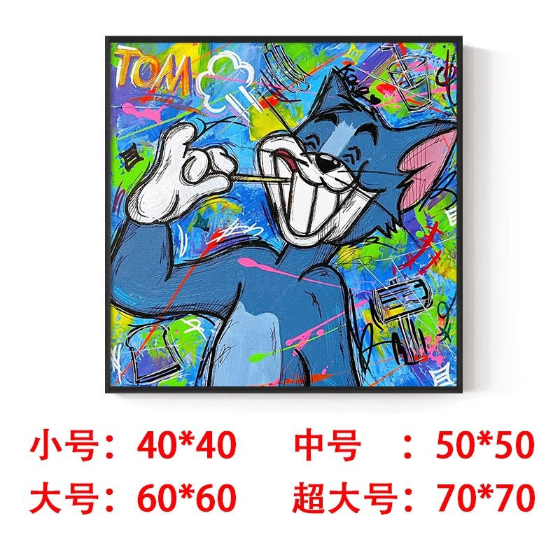 Strawberry bear decorative painting cute trend lotso Stitch pendulum painting hanging painting living room bedroom wall painting