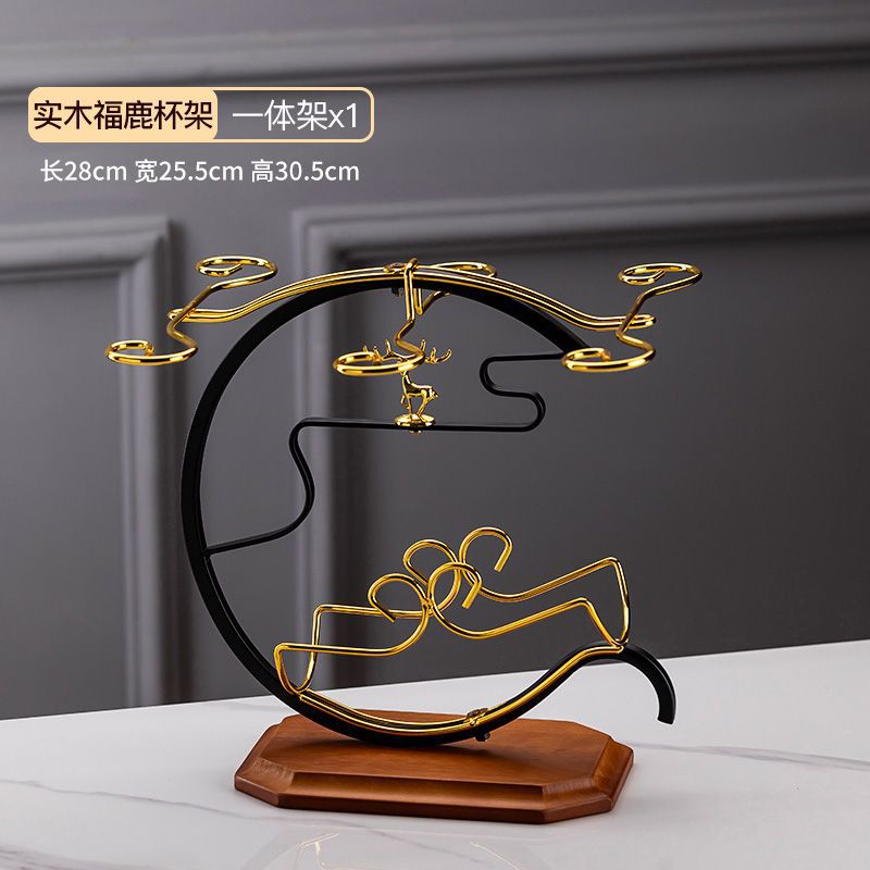 Creative wine glass rack ornament set - new home bar stemware holder, upside down wine glass rack, premium wine rack, barware