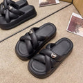 Eva new women's slippers - casual, versatile, trendy, high-end, outdoor wear, non-slip, soft sole, height increasing, thick sole ladies' sandals