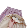 Kidsautumnew arrival cotton sweatpants girl boys casual pants outwearfashionpopular mid-waist hemming trendy