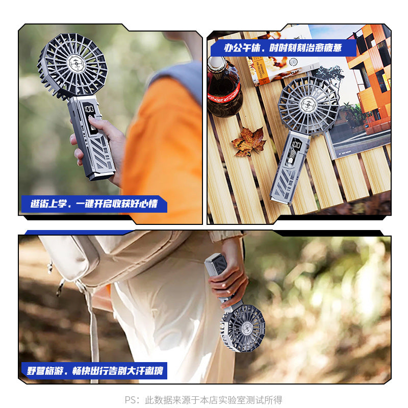 New usb handheld fan - mini portable folding fan with digital display - perfect for office, students, and gifts