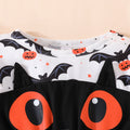 European and american girls' halloween long-sleeve eye print dress - fashionable minimalist patchwork mesh princess dress - in stock