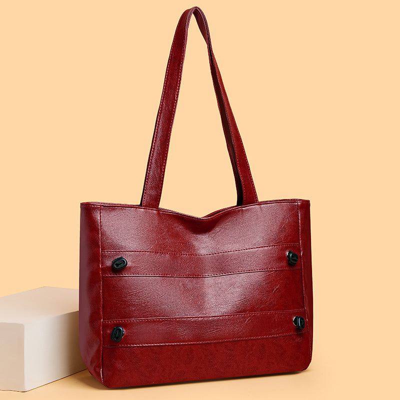 2024 new premium shoulder bag fashionable large capacity tote bag cross-border handbag mommy bag commuter bag women's bag