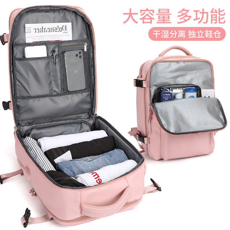Cross-border new travel backpack Large capacity multi-functional luggage Dry and wet storage backpack Short business trip mommy bag