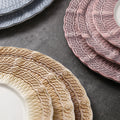 Ins embossed light luxury ceramic dinner plate - nordic high-end style for restaurants, hotels, steak, and dim sum presentation