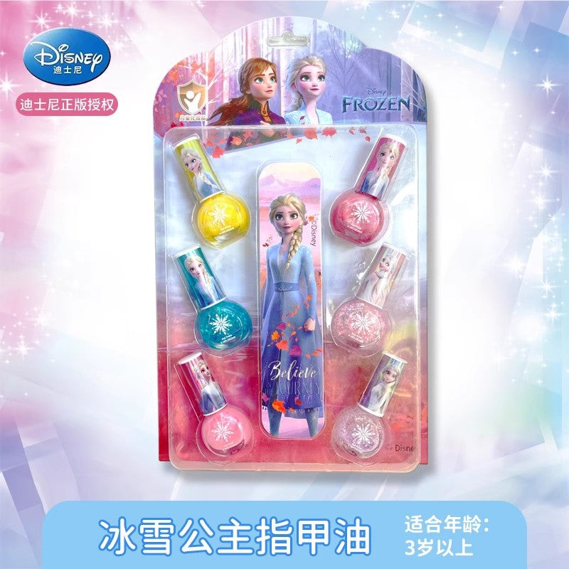 Sanrio frozen nail art stickers makeup toys - eco-friendly, harmless, quick-drying, peel-off kids' nail polish set
