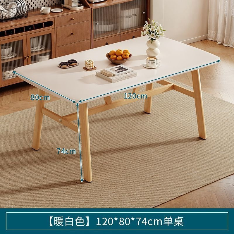 Dining table and chair combination small apartment for home rectangular table and chair commercial breakfast shop dining table and chair fast food restaurant iron horn chair