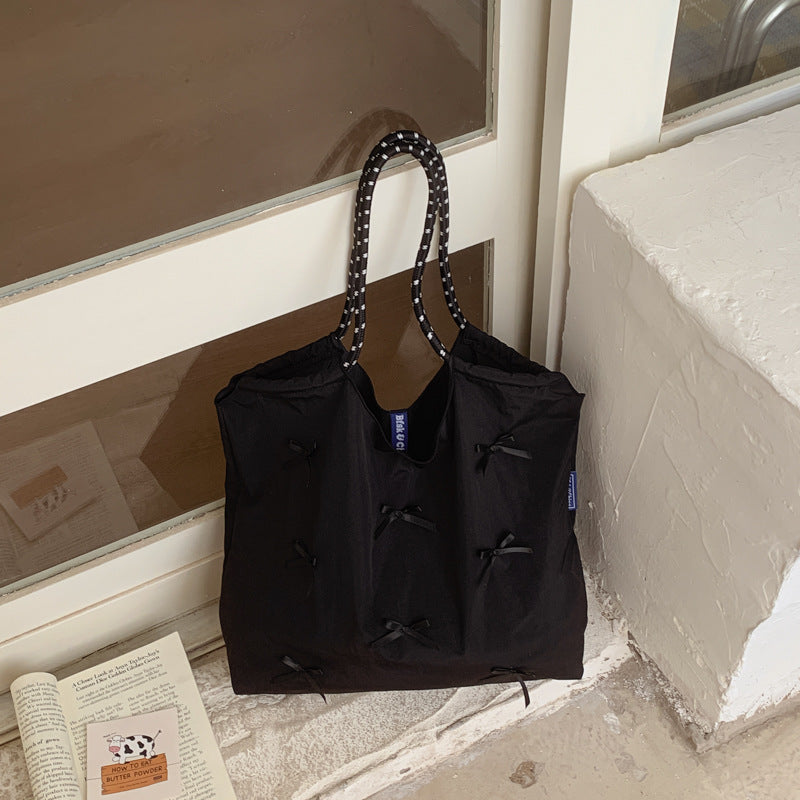 Sense of designbows bag koreanniche stylesweeteasiest for match shoulder bag spring and summernew arrival armpit bag tote bag