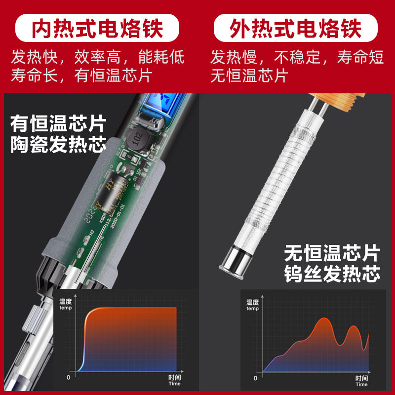 Arrize Electric Soldering Iron Wholesale Household Constant Temperature Digital Display Adjustable Temperature Electric Loco Iron Repair Welding Electric Soldering Iron Set