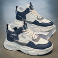 2025 spring new men's breathable high-top sneakers: trendy, versatile, chunky sole casual dad shoes for teens and young adults