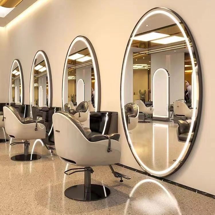 Influencer-approved salon mirror with lights - professional barber mirror for hair cutting, wall-mounted vanity mirror for hair salons