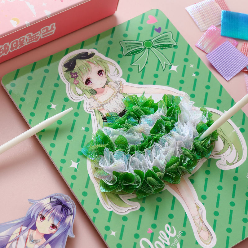 Princess poke fun girl toy kids birthday dress up hand painted handmade diy puzzle sticker art stickers