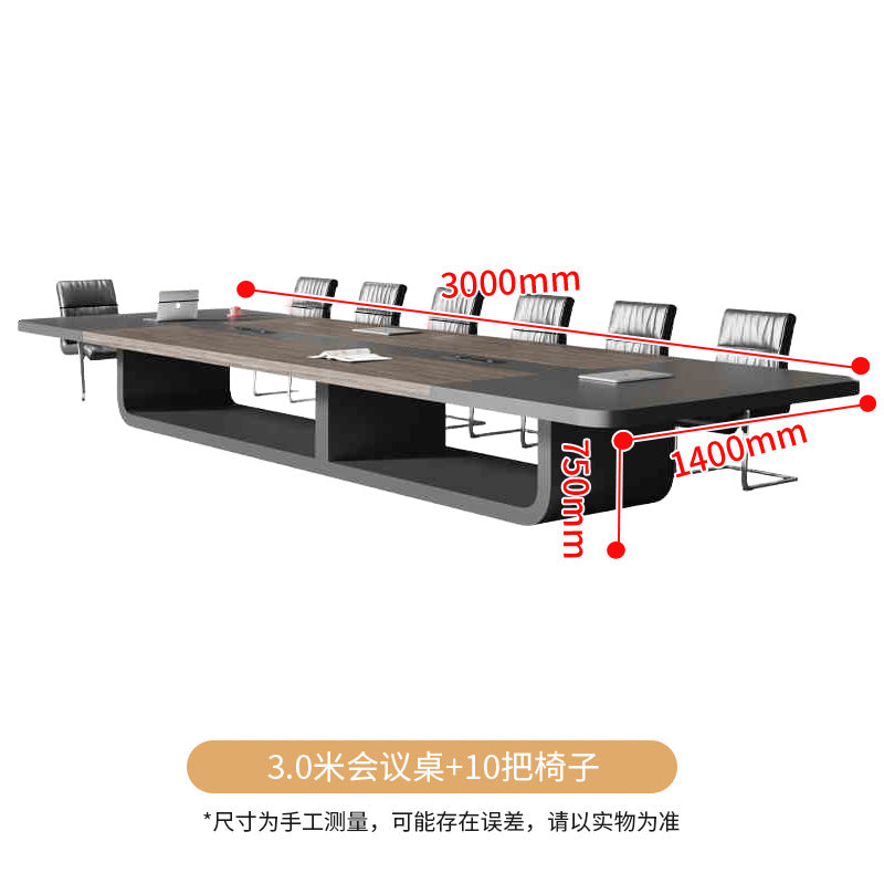 Saint-li conference table set - modern minimalist rectangular reception & negotiation table with chairs - light luxury, large capacity