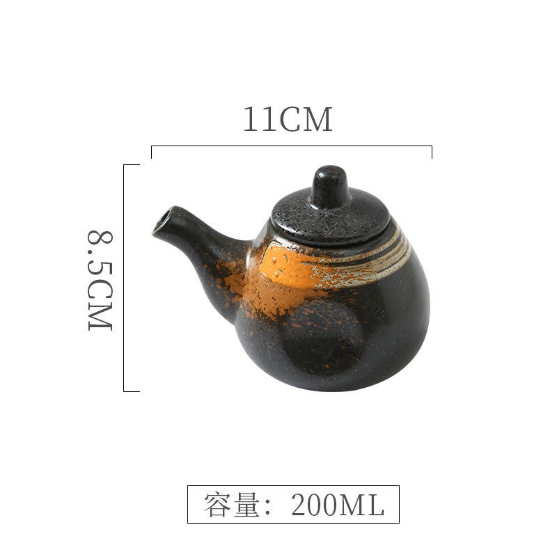 Vintage chic, high-style kitchenware: japanese ceramic soy sauce dispenser, vinegar dispenser, oil dispenser for home, restaurant, and hotel use