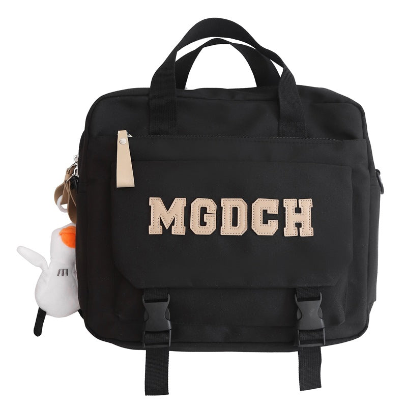 School bag women's new large-capacity backpack crossbody bag men's junior high school high school burden reduction primary school students diagonal span bag