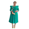 Amazon fashion elegance commuting pleated skirt cross-border women's clothing african foreign trade women's clothing plus size pleated dress