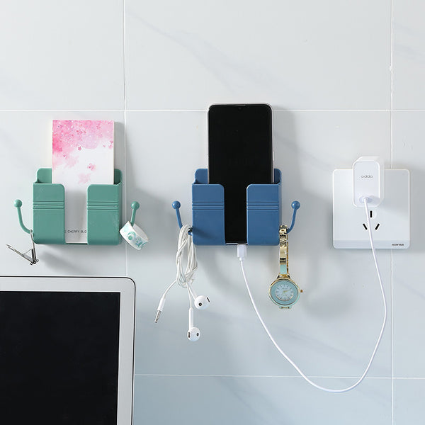 TV air conditioner remote control storage box multi-function wall hanging bedside wall hanging mobile phone storage rack viscose
