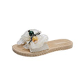 Women's sandals & slippers - 2021 summer new arrivals: fairycore style, bow accent, outdoor wear, vacation beach, flat one-strap slides