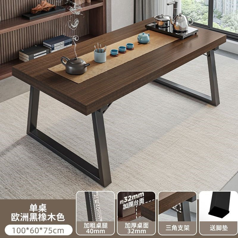 New chinoiserie tea table all-in-one complete set with chair casual coffee table for home living room tea table iron leg board table tea table