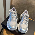 Thick sole silver dad shoes women's 2025 spring and summer new breathable heightened internet celebrity street ins trendy casual sports shoes