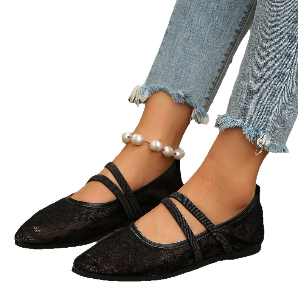 Plus size women's single shoes for export,  summer new korean style casual flat mesh breathable mules
