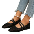 Plus size women's single shoes for export,  summer new korean style casual flat mesh breathable mules