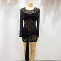 Fake two-piece asymmetrical socialite lacedress female spring sexy hip skirt showing figure tube top skirt