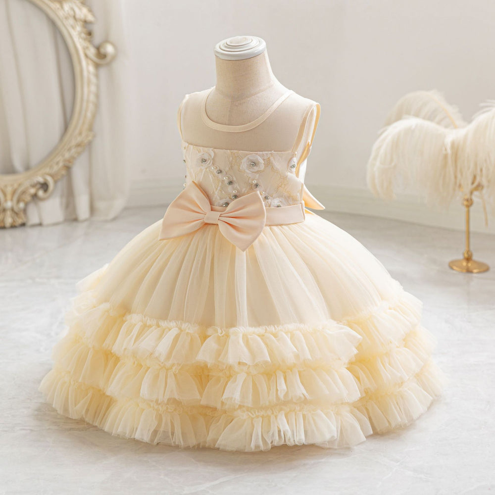 Exportready-made girldressbows tutu cake princess dress first birthday evening dressbaby dress