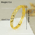Gold plated bangle ethiopian women's luxury sparkling bracelet middle eastern wedding dubai bridal party gift