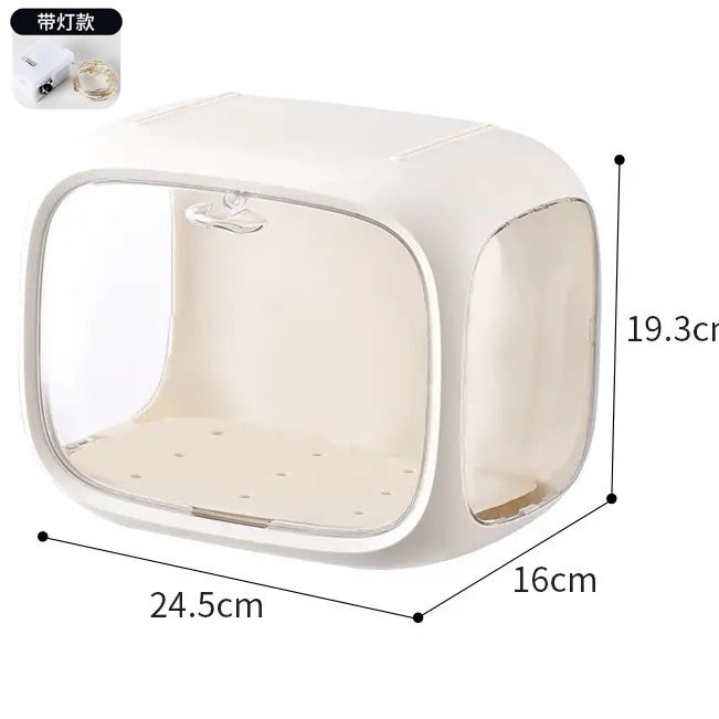 Customized blind box figure POP MART toy storage box with lamp display stand acrylic cartoon plastic space capsule