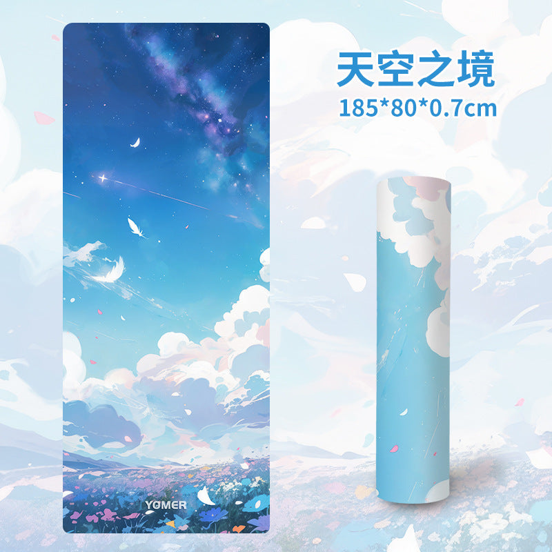 2024 new high-value yoga mat - non-slip, women's, extra wide 80cm, fitness shock absorption, thickened, soundproof yoga mat - tpe